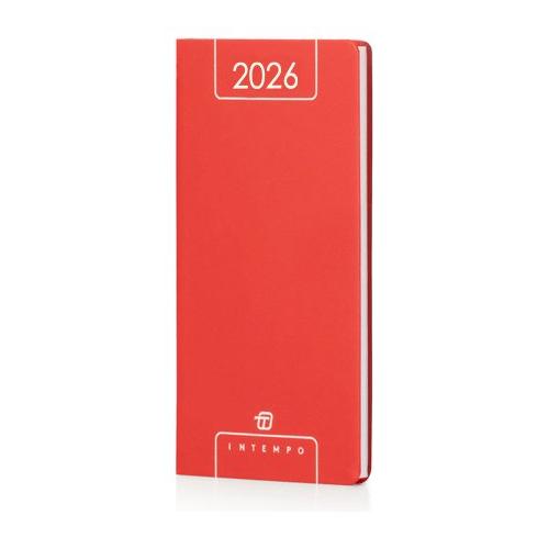 Intempo Agenda settimanale 2026 12m Gen-Dic (8x15cm) ALFA Rosso 7125AF28