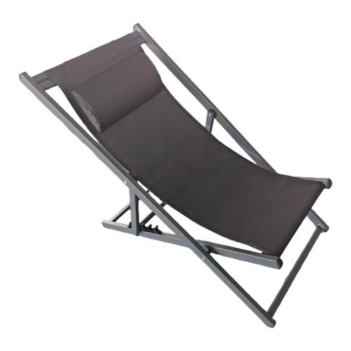 Amicasa Sedia sdraio RIMINI Nero Art 5