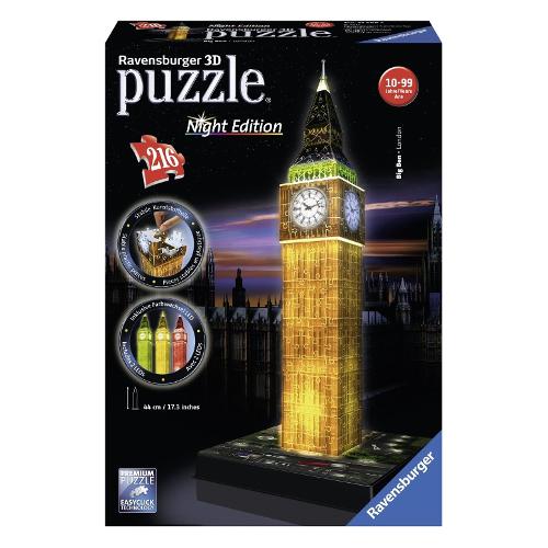 Ravensburger Puzzle 216 pz Big Ben Night Edition 8a+ 3D 12588