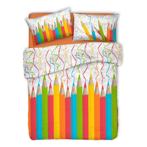 Savoltex Parure copripiumino una piazza PENSIERI Matitoni