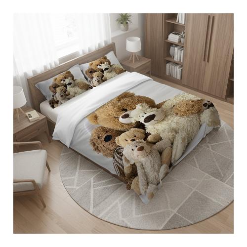 Savoltex Parure copripiumino due piazze DIGITALE Teddy