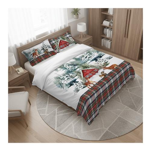 Savoltex Parure copripiumino due piazze PENSIERI Inverno