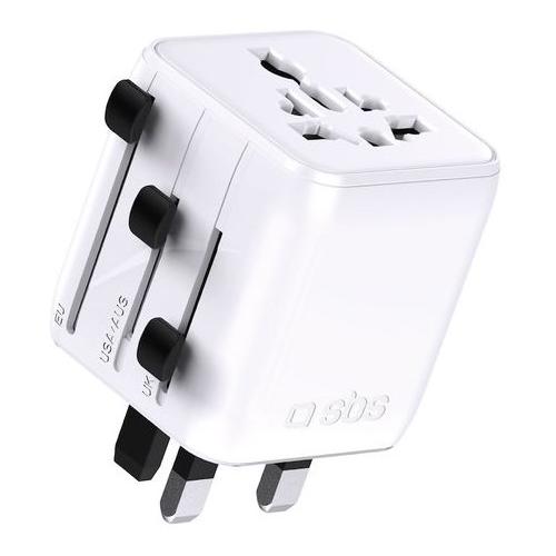 Sbs Adattatore da viaggio Universal Australia, Europa, Regno Unito, USA White 250V 10A TEADAPTUNI