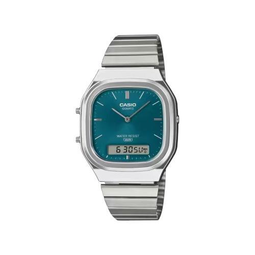 Casio Orologio VINTAGE Silver e Blue AQ 240E 3AEF
