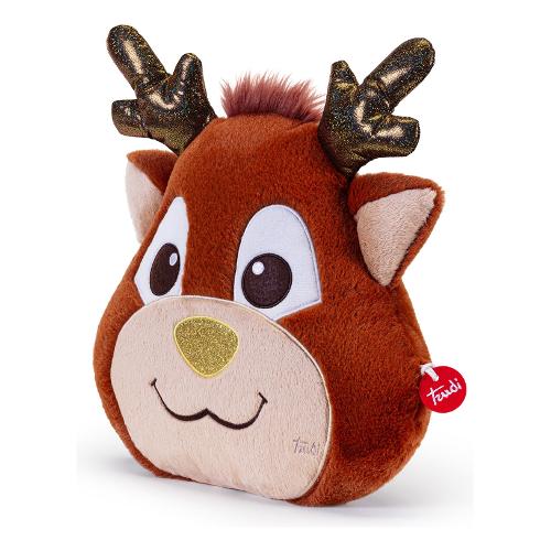 Trudi Peluche Cuscino Renna Xmas (38x7x33cm) PILLOW Marrone 28099