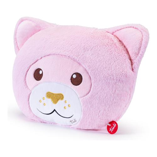 Trudi Peluche Cuscino Gattino (30x9x38cm) PILLOW Rosa 28094