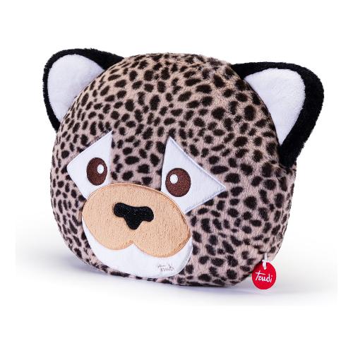 Trudi Peluche Cuscino Leopardo (32x9x38cm) PILLOW Beige e Nero 28097