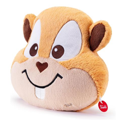 Trudi Peluche Cuscino Castoro (34x9x37cm) PILLOW Marrone chiaro 28095