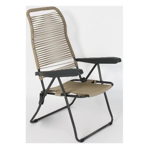 Metal F.A.R. Sedia sdraio LIPARI CORDONATA Tortora