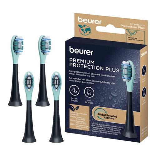 Beurer Spazzolino ricambio PREMIUM Protection Plus Black e Green (4pz) 10523