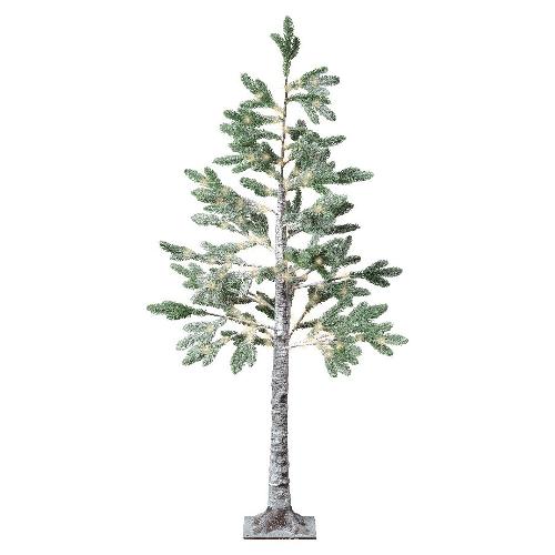Kaemingk Albero Natale addobbato Verde innevato (H150 D40 cm) 240 luci - LED 492371