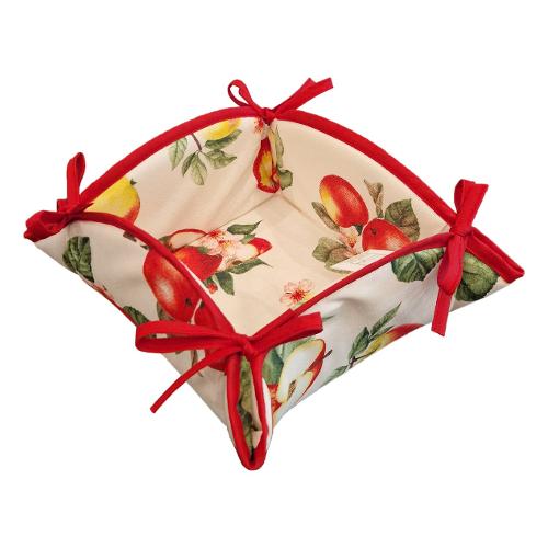 Olibò Porta pane (25x25cm) cestino POMES Rosso