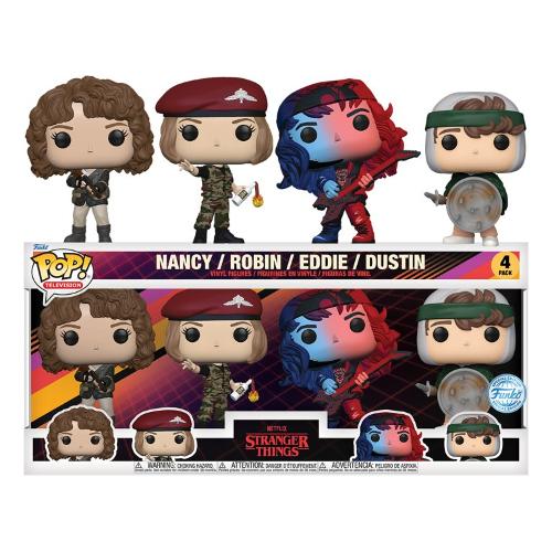 Funko POP TELEVISION Stranger Things Nancy/Robin/Eddie/Dustin 4 Pack 77214