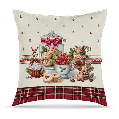 Vingi Cuscino arredo interno Natale TARTAN (45x45cm) P7606