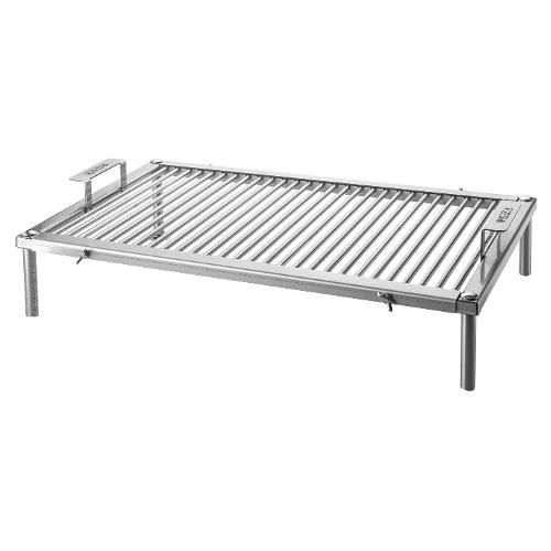 R.Zeta Griglia barbecue inox (80x40x11cm) K2