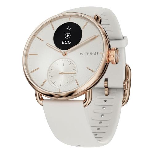 Withings Smartwatch ( Ibrido ) SCANWATCH 2 Bundle Body Smart White e Rose gold 38 mm