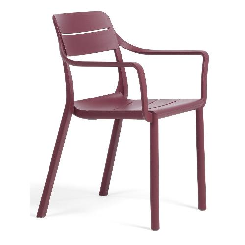Nardi Sedia con braccioli polipropilene CASSIA Borgogna 40220 38 000