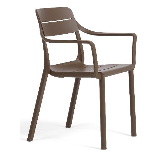Nardi Sedia con braccioli polipropilene CASSIA Tabacco 40220 53 000