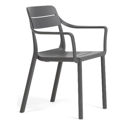 Nardi Sedia con braccioli polipropilene CASSIA Basalto 40220 25 000