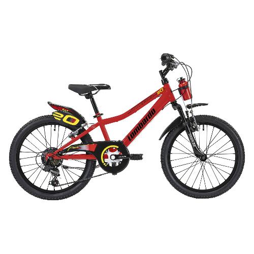 Cicli Lombardo Mountain Bike acciaio ( 6 vel ) 20" VULCANO RACE Red Lollipop Glossy DY200527 C02