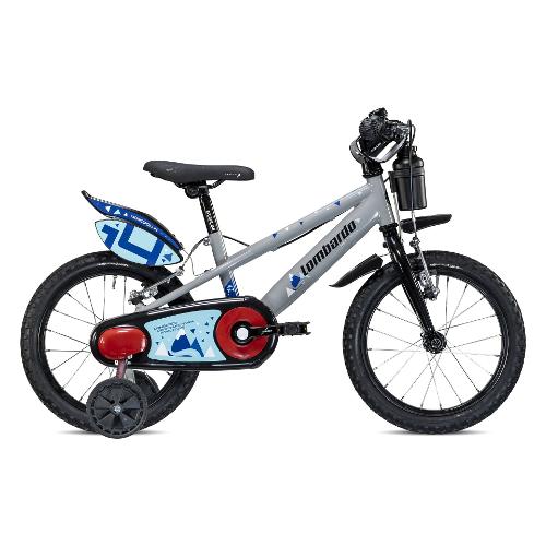 Cicli Lombardo Mountain Bike acciaio ( 1 vel ) 14" con rotelle MONOPOLI Grey Tomaia Glossy DY140121 C01