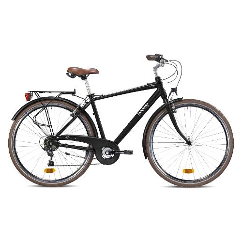 Cicli Lombardo Bici Trekking alluminio ( 6 vel ) 28" MIRAFIORI 250 MAN Black Ossidiana Matt DT280748 C02 (taglia 48 )