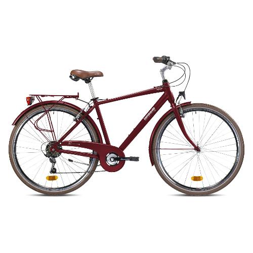 Cicli Lombardo Bici Trekking alluminio ( 6 vel ) 28" MIRAFIORI 250 MAN Bordeaux Duna Glossy DT280753 C01 (taglia 53 )