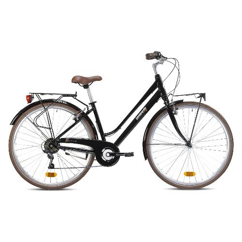 Cicli Lombardo Bici Trekking alluminio ( 6 vel ) 28" MIRAFIORI 250 AGEVOLE Black Ossidiana Glossy DT280843 C03 (taglia 43 )