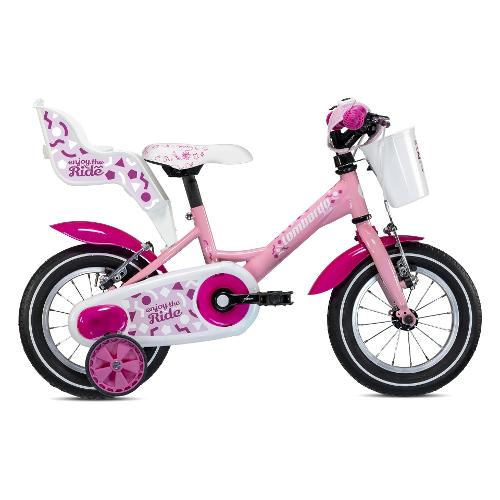 Cicli Lombardo City Bike acciaio ( 1 vel ) 12" con rotelle BAFFY Pink Puff Glossy DY120219 C01