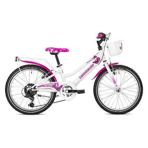 Cicli Lombardo Mountain Bike acciaio ( 6 vel ) 20" CREMONA White Neve Glossy DY200727 C01