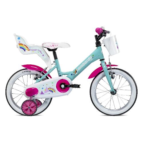 Cicli Lombardo City Bike acciaio ( 1 vel ) 14" con rotelle BAFFY Green Sugar Glossy DY140221 C02