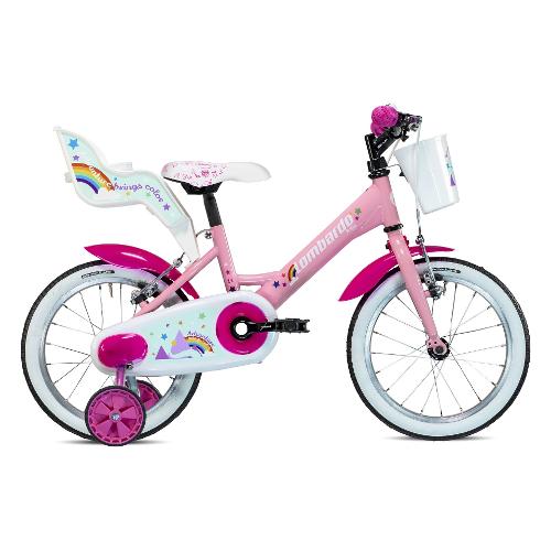Cicli Lombardo City Bike acciaio ( 1 vel ) 14" con rotelle BAFFY Pink Puff Glossy DY140221 C01