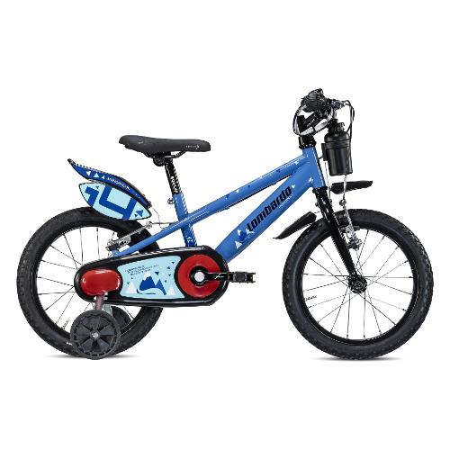 Cicli Lombardo Mountain Bike acciaio ( 1 vel ) 14" con rotelle MONOPOLI Blue Pop Glossy DY140121 C02