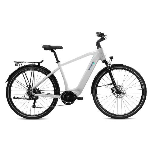 Cicli Lombardo Bici Trekking elettrica 28" ( 36V; 20Ah 720Wh ) MARATEA PLUS MAN White Puro Matt MT280148 C02 (taglia 48 )