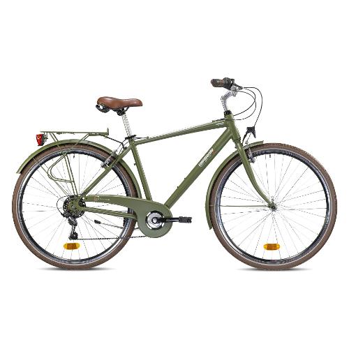 Cicli Lombardo Bici Trekking alluminio ( 6 vel ) 28" MIRAFIORI 250 MAN Green Veg Matt DT280748 C03 (taglia 48 )