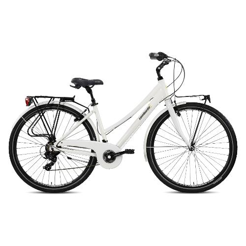 Cicli Lombardo City Bike alluminio ( 21 vel ) 28" TARANTO AGEVOLE White Neve Glossy DT280443 C02 (taglia 43 )