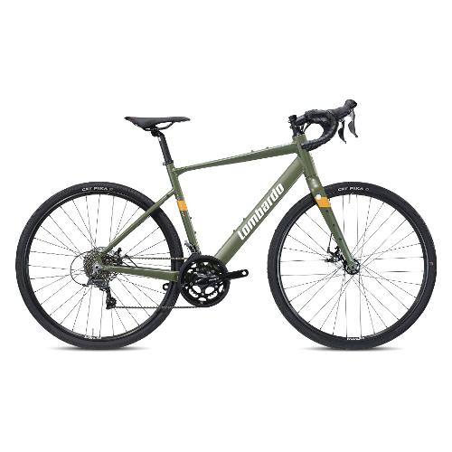 Cicli Lombardo Bici Gravel alluminio ( 9 vel ) 28" VOLTERRA Green Veg Matt CG280449 C02 (taglia 49 )