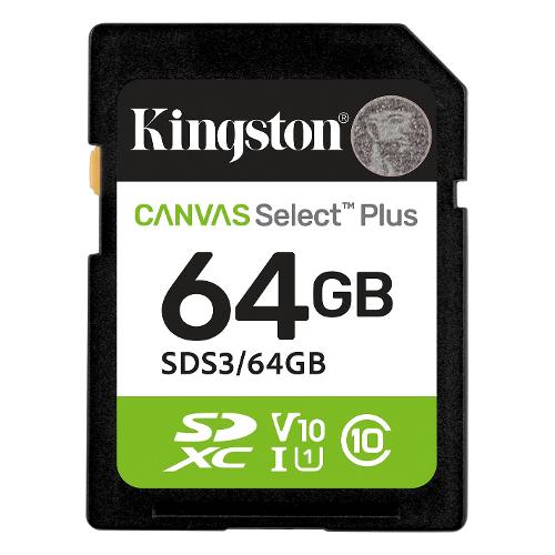 Kingston SD 64GB CANVAS SELECT PLUS SDS3 64GB