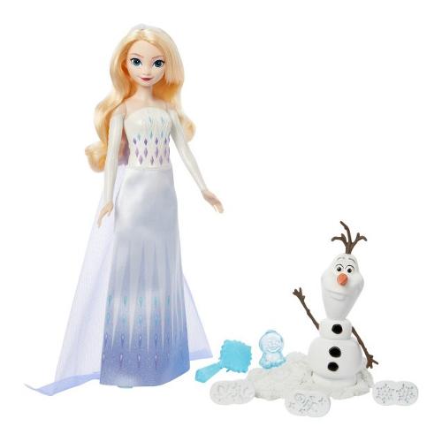 Mattel Set bambola Elsa con Olaf e 4 timbri pasta modellabile FROZEN HYH10