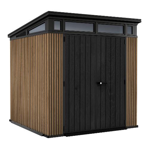 Keter Casetta giardino termoplastica (214x218x226cm) PENT 7X7 Shed Venetian e Black K259088