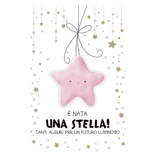 Marpimar Biglietto auguri Nascita (11,8x16,8cm) (1pz) Rosa TSD62