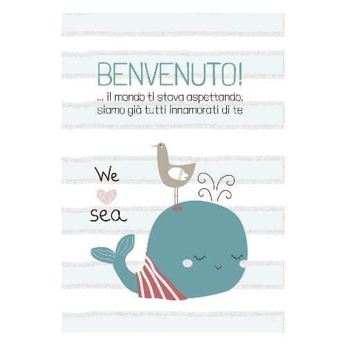 Marpimar Biglietto auguri Nascita Azzurro GVE147