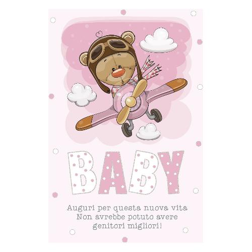 Marpimar Biglietto auguri Nascita Rosa GVC95