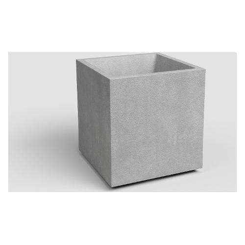 Artevasi Fioriera cassetta quadra con riserva acqua plastica riciclata (40x40x43cm) SIDNEY Grigio SIDQ40/07