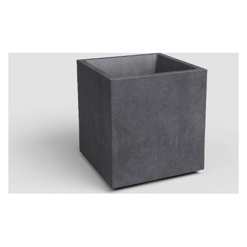 Artevasi Fioriera cassetta quadra con riserva acqua plastica riciclata (40x40x43cm) SIDNEY Antracite SIDQ40/62