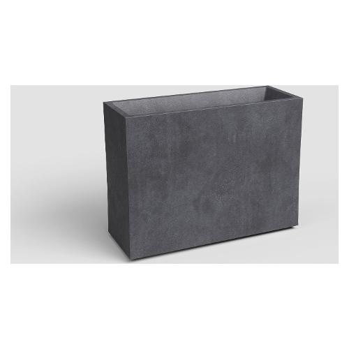 Artevasi Fioriera cassetta rettangolare alta plastica riciclata (80x30x68cm) SIDNEY Antracite SIDCASAL80/62