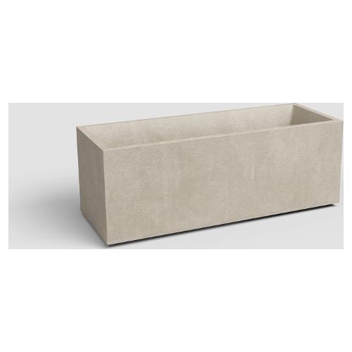 Artevasi Fioriera cassetta con riserva acqua plastica riciclata (80x30x30cm) SIDNEY Crema SIDCAS80/38