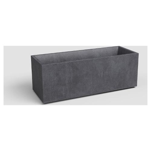 Artevasi Fioriera cassetta con riserva acqua plastica riciclata (80x30x30cm) SIDNEY Antracite SIDCAS80/62