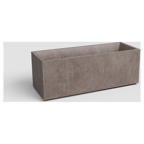 Artevasi Fioriera cassetta con riserva acqua plastica riciclata (80x30x30cm) SIDNEY Tortora SIDCAS80/G9
