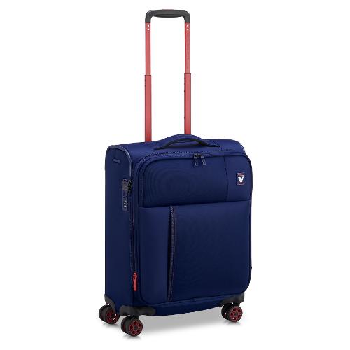 Roncato Trolley cabina morbido espandibile tg. S (47Lt) 4 ruote (40x20x55cm) MOVE Blu oltremare 41535393
